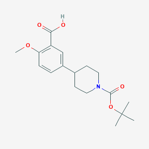 5-(1-(tert-Butoxycarbonyl)piperidin-4-yl)-2-methoxybenzoic acid