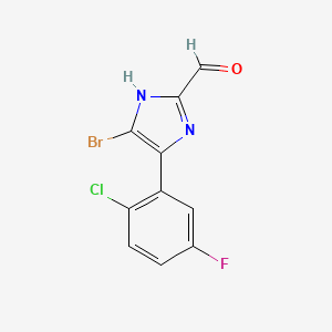 5-Bromo-4-(2-chloro-5-fluorophenyl)imidazole-2-carbaldehyde