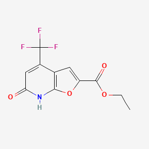 Ethyl 6,7-dihydro-6-oxo-4-(trifluoromethyl)furo-[2,3-b]-pyridine-2-carboxylate