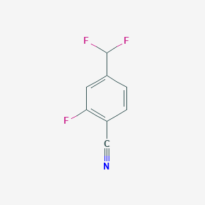 molecular formula C8H4F3N B13713217 4-(Difluoromethyl)-2-fluorobenzonitrile CAS No. 1261825-83-5