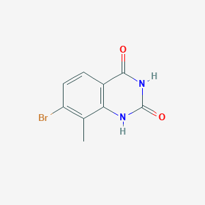 molecular formula C9H7BrN2O2 B13713221 7-Bromo-8-methylquinazoline-2,4-diol 