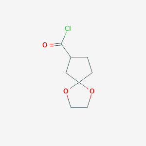 molecular formula C8H11ClO3 B13713245 1,4-Dioxaspiro[4.4]nonane-7-carbonyl Chloride 