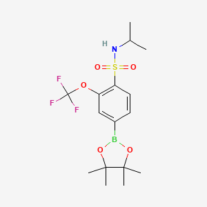 N-isopropyl-4-(4,4,5,5-tetramethyl-1,3,2-dioxaborolan-2-yl)-2-(trifluoromethoxy)benzenesulfonamide