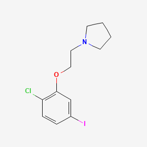 molecular formula C12H15ClINO B13713271 1-(2-(2-Chloro-5-iodophenoxy)ethyl)pyrrolidine 