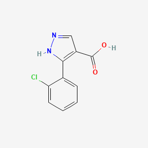 molecular formula C10H7ClN2O2 B1371328 5-(2-氯苯基)-1H-吡唑-4-羧酸 CAS No. 1007541-84-5
