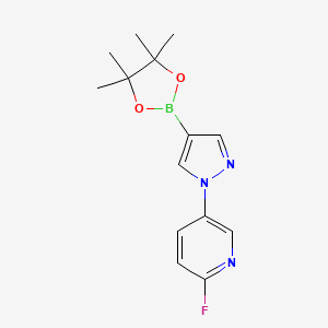 molecular formula C14H17BFN3O2 B13713308 1-(6-Fluoropyridin-3-yl)-1H-pyrazole-4-boronic Acid Pinacol Ester 