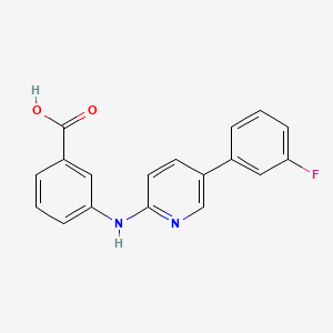 3-[[5-(3-Fluorophenyl)pyridin-2-yl]amino]benzoic Acid