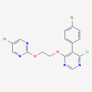 molecular formula C16H11Br2ClN4O2 B13713395 5-(4-Bromophenyl)-4-[2-[(5-bromo-2-pyrimidinyl)oxy]ethoxy]-6-chloropyrimidine 