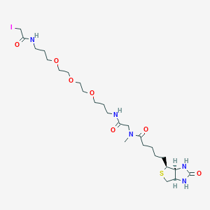 N'-(13-Iodoacetamido-4,7,10-trioxatridecanyl)-N-methyl-N-biotinylglycinamide