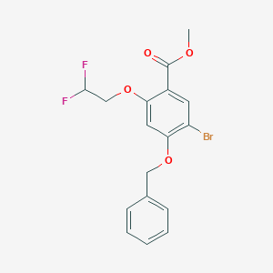 molecular formula C17H15BrF2O4 B13713477 Methyl 4-(benzyloxy)-5-bromo-2-(2,2-difluoroethoxy)benzoate 