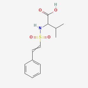 3-Methyl-2-({[2-phenylvinyl]sulfonyl}amino)butanoic acid