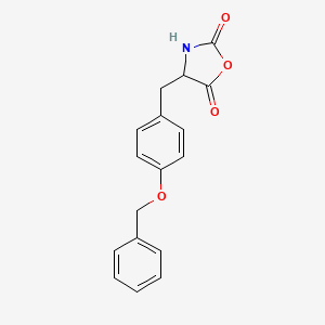 molecular formula C17H15NO4 B13713516 4-[(4-Phenylmethoxyphenyl)methyl]-1,3-oxazolidine-2,5-dione 