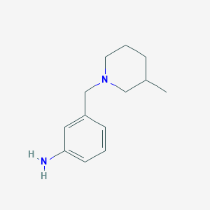 molecular formula C13H20N2 B1371352 3-[(3-甲基哌啶-1-基)甲基]苯胺 CAS No. 919018-27-2