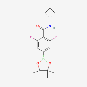 molecular formula C17H22BF2NO3 B13713556 N-cyclobutyl-2,6-difluoro-4-(4,4,5,5-tetramethyl-1,3,2-dioxaborolan-2-yl)benzamide 