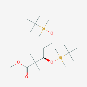 molecular formula C20H44O4Si2 B13713560 (-)-Methyl (3S)-3,5-Bis-(TBDMS-oxy)-2,2-dimethylpentanoate 