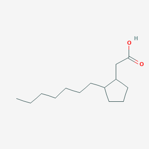 2-(2-Heptylcyclopentyl)acetic acid