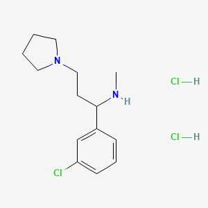 1-Pyrrolidin-3-(3'-chlorophenyl)-3-methylamine-propane dihydrochloride