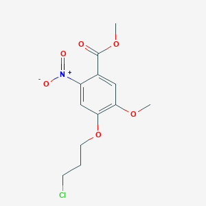 molecular formula C12H14ClNO6 B1371359 4-(3-氯丙氧基)-5-甲氧基-2-硝基苯甲酸甲酯 CAS No. 214470-57-2