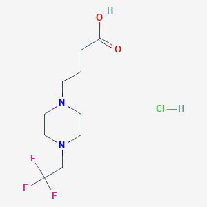 4-[4-(2,2,2-Trifluoroethyl)piperazin-1-yl]butanoic acid hydrochloride