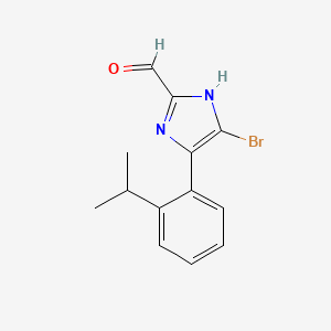 molecular formula C13H13BrN2O B13713617 5-Bromo-4-(2-isopropylphenyl)imidazole-2-carbaldehyde 