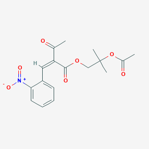 2-(2-Nitrobenzylidene)-3-oxobutanoic acid hydrochloride 2-acetoxy-2-methylpropyl ester