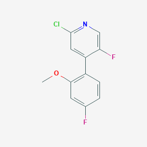 2-Chloro-5-fluoro-4-(4-fluoro-2-methoxyphenyl)pyridine