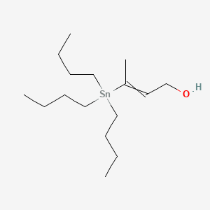 molecular formula C16H34OSn B13713661 3-Tributylstannylbut-2-en-1-ol 