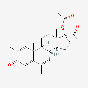 molecular formula C25H32O4 B13713689 2,6-Dimethyl-3,20-dioxopregna-1,4,6-trien-17-yl acetate 