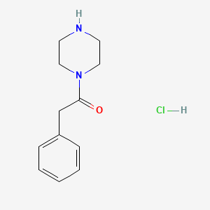 molecular formula C12H17ClN2O B1371371 2-苯基-1-(哌嗪-1-基)乙酮盐酸盐 CAS No. 502653-18-1