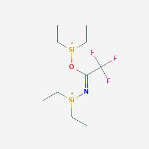 molecular formula C10H20F3NOSi2 B13713723 Ethanimidic acid,N-(diethylsilyl)-2,2,2-trifluoro-,diethylsilyl ester 