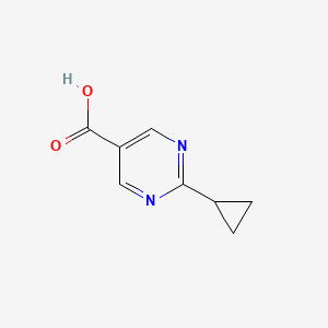 molecular formula C8H8N2O2 B1371375 2-环丙基嘧啶-5-甲酸 CAS No. 648423-79-4
