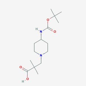 3-(4-((tert-Butoxycarbonyl)amino)piperidin-1-yl)-2,2-dimethylpropanoic acid