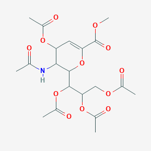 methyl 3-acetamido-4-acetyloxy-2-(1,2,3-triacetyloxypropyl)-3,4-dihydro-2H-pyran-6-carboxylate