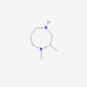 molecular formula C7H16N2 B1371379 1,2-Dimethyl-1,4-diazepane 