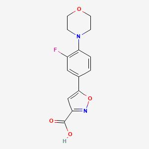 5-(3-Fluoro-4-morpholinophenyl)isoxazole-3-carboxylic Acid