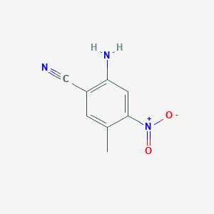 molecular formula C8H7N3O2 B13713826 2-Amino-5-methyl-4-nitrobenzonitrile 