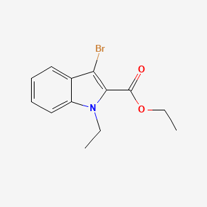 molecular formula C13H14BrNO2 B13713853 Ethyl 3-bromo-1-ethyl-1H-indole-2-carboxylate 