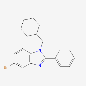 molecular formula C20H21BrN2 B13713862 5-Bromo-1-(cyclohexylmethyl)-2-phenyl-1H-benzo[d]imidazole 