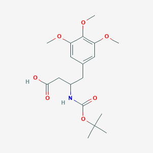 molecular formula C18H27NO7 B13713869 3-(Boc-amino)-4-(3,4,5-trimethoxyphenyl)butyric Acid 