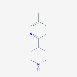 molecular formula C11H16N2 B1371390 5-Methyl-2-(piperidin-4-yl)pyridine 
