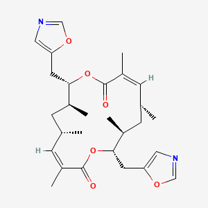 molecular formula C28H38N2O6 B13713942 (3Z,5R,7S,8S,11Z,13R,15S,16S)-3,5,7,11,13,15-hexamethyl-8,16-bis(1,3-oxazol-5-ylmethyl)-1,9-dioxacyclohexadeca-3,11-diene-2,10-dione 