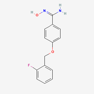 4-[(2-fluorophenyl)methoxy]-N'-hydroxybenzenecarboximidamide