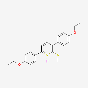 3,6-Bis(4-ethoxyphenyl)-2-(methylthio)thiopyrylium iodide