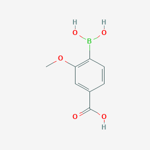 molecular formula C8H9BO5 B1371398 4-硼酸-3-甲氧基苯甲酸 CAS No. 741699-09-2