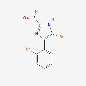 molecular formula C10H6Br2N2O B13714003 5-Bromo-4-(2-bromophenyl)imidazole-2-carbaldehyde 