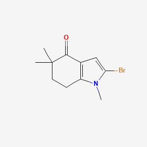 molecular formula C11H14BrNO B13714005 2-Bromo-1,5,5-trimethyl-6,7-dihydro-1H-indol-4(5H)-one 