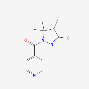 (3-Chloro-4,5,5-trimethyl-4,5-dihydro-1-pyrazolyl)(4-pyridyl)methanone