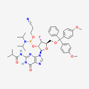 molecular formula C44H53FN7O8P B13714010 3'-F-3'-dG(iBu)-2'-phosphoramidite 