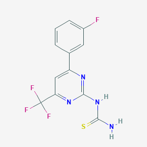 6-(3-Fluorophenyl)-2-thioureido-4-(trifluoromethyl)pyrimidine