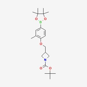 tert-Butyl 3-((2-methyl-4-(4,4,5,5-tetramethyl-1,3,2-dioxaborolan-2-yl)phenoxy)methyl)azetidine-1-carboxylate